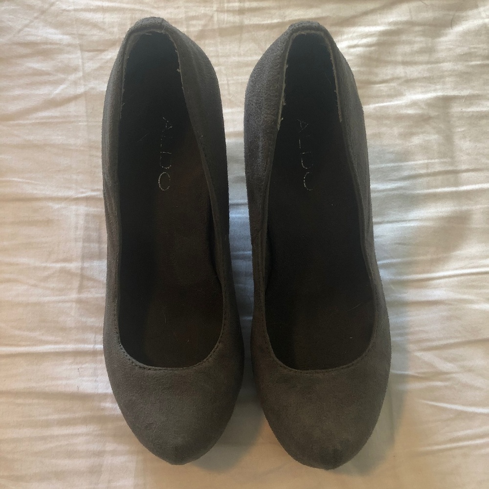 Aldo Gray Wedge Heels